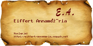 Eiffert Annamária névjegykártya
